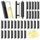 Draupnir SelfStick Push Pull Helper 30 Pack Drawer Pulls ABS Plastic Adhesive Door Handles Peel and Stick Cabinet Handles for Kitchen Cabinet Sliding Door Furniture Black