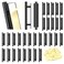Draupnir SelfStick Push Pull Helper 30 Pack Drawer Pulls ABS Plastic Adhesive Door Handles Peel and Stick Cabinet Handles for Kitchen Cabinet Sliding Door Furniture Black