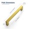 JOY DECOR 10 Pack Cabinet Handles Gold Cabinet Pulls 5 Inch Kitchen Handles Square Drawer Pulls Stainless Steel Drawer Hardware 128mm Hole Center