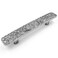 JETLAND Bridged Drawer Cabinet Pulls 6Pack Aged Silver 3 Hole Centers Antique Peony Solid Cast TG0115OS076