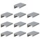 LC LICTOP Rouned Edge Pull Handle for Cabinets 197 Inch Aluminum Alloy Finger Tab Pulls Concealed Drawer Pull for Kitchen Dresser Wardrobe 126 Inch Hole Spacing 10Pcs Chrome Plated Edge Pulls