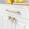 Asidrama 10 Pack 7 Inch177mm Brushed Gold Cabinet Pulls Kitchen Cabinet Handles Gold Cabinet Pulls Cabinet Hardware for Cupboard Drawer