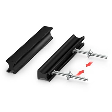 homdiy 10 Pack Adjustable Black Cabinet Pulls 1 to 4 25102mm Adjustable Hole Distance Drawer Pulls