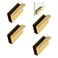 UFURMATE Glass Finger Edge Pull 4Pcs Cabinet Finger Pull Handle Glass Door Clips Cabinet Latch Clamp Concealed Handle for Display Glasscase Door Gold