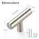 JOY DECOR 15 Pack Cabinet Knobs Brushed Nickel Cabinet Handles 2in Kitchen Cabient Knobs Single Hole Drawer Knobs for Dresser Drawers