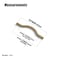 Goo-Ki GooKi Low Profile Champagne Bronze Cabinet Pulls Double Hole Centers 385 Zinc Alloy Handle for Drawer Cupboard Wardrobe6 Packed