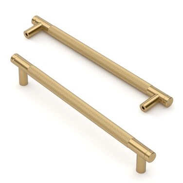 Asidrama 10 Pack 75 Inch192mm Champagne Bronze Cabinet Pulls Knurled Cabinet Handles Cupboard Handles Kitchen Cabinet Hardware for Cupboard Drawer Pulls
