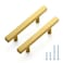 JOY DECOR 30 Pack 3 Inch Brushed Brass Square Cabinet Handles Stainless Steel Cabinet Hardware Pulls for Kitchen and Drawers with 5 Inch Overall Length