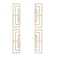 FAYZSOWSR 4PCS Chinese Cabinet Pulls Copper Color Brushed Pair of Cabinet Door Pulls Black Hollow Pulls for Drawers Kitchen Cabinet Closet Gold