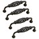 XDHLDULYK 4PCS Birdcage Cabinet Hardware Handle Pull Cast Iron Antique Door Handle Metal Barn Door Handle Center Holes Handle for Kitchen Cupboard Bedroom Wardrobe Bathroom Drawer 96Black