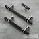 Alzassbg 10 Pack Black and Silver Cabinet Pulls 10 Inch254mm Hole Centers Kitchen Hardware Knurled Cabinet Handles for Cabinets and Drawers AL3087CPMB
