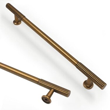 Asidrama 10 Pack 10 Inch254mm Antique Brass Cabinet pulls Kitchen Cabinet Handles Cabinet Pulls Kitchen Cabinet Hardware for Cupboard Drawer Pulls