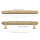 Asidrama 10 Pack 5 Inch128mm Champagne Bronze Kitchen Cabinet Handles Cabinet Pulls Kitchen Cabinet Hardware for Cupboard Drawer Pulls