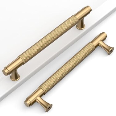 Asidrama 10 Pack 5 Inch128mm Champagne Bronze Kitchen Cabinet Handles Cabinet Pulls Kitchen Cabinet Hardware for Cupboard Drawer Pulls