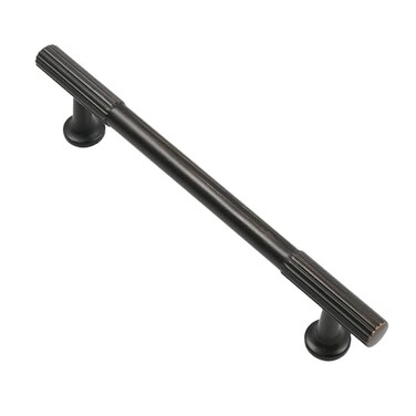 Alzassbg Cabinet Pulls Oil Rubbed Bronze Ridged Bar Handles 5 Inch128mm Hole Centers Kitchen Handles for cabinets 10 Pack AL3095ORB
