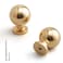 YAGU Modern 10 Pack Polished Brass Kitchen Drawer Knobs Cabinet Pulls Bright Gold Dresser Furniture Hardware for Cupboard Door Wardrobe Closet