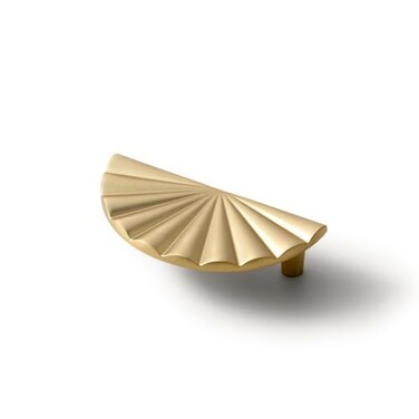 Goo-Ki GooKi 2564mm Hole Centers Champagne Bronze Cabinet PullsAccessible Luxury Zinc Alloy Drawer Pulls with FanShaped6 Pack