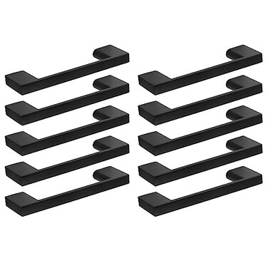 Design House 10Pack Caster Cabinet Pulls 3Inch 76mm Center to Center Drawer Pulls Matte Black Cabinet Handles Design House