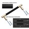 Westablize 50 Pack 3 Inch 76 mm Bar Cabinet Pulls Gold and Black Knurled Handles for Brushed Gold Drawer Pulls Cupboard Aluminum Handles