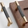 Gutuwellea 30 Pack 3 Inch 76 mm Knurled Cabinet Handles Cabinet Pulls Aluminum Handles Knurled Drawer Pulls Gold and Grey Oxidation Finish with Diamond Pattern 4 Length 3 Hole Center