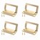 LELE LIFE 4Pcs Flush Ring Pull Cabinet Handles Hidden Recessed Foldable Drawer Pulls Zinc Alloy Low Profile Furniture Door Pulls for Cupboard WardrobeGold