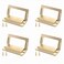 LELE LIFE 4Pcs Flush Ring Pull Cabinet Handles Hidden Recessed Foldable Drawer Pulls Zinc Alloy Low Profile Furniture Door Pulls for Cupboard WardrobeGold
