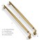 CABDM 5 Pack 12 Inch305mm Brushed Brass Cabinet Pulls Solid Heavy Duty Satin Brass Cabinet Pulls Kitchen Cabinet Hardware for Cupboard Drawer Handles Dresser Pulls