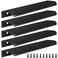 Malimali 5 Pack Black Finger Edge Pulls for Cabinets Wardrobes 787 Drawer Pulls Kitchen Cabinet Handles Modern Aluminum Concealed Tab Pulls for Closet Door Matte Black