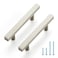JOY DECOR 30 Pack 3 Inch Brushed Nickel Square Cabinet Handles Stainless Steel Cabinet Hardware Pulls for Kitchen and Drawers with 5 Inch Overall Length