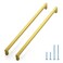 JOY DECOR 10 Pack Cabinet Handles Gold Cabinet Pulls 15 Inch Kitchen Handles Square Drawer Pulls Stainless Steel Drawer Hardware Handles 384mm Hole Centers