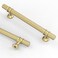 Asidrama 10 Pack 5 Inch128mm Knurled Brushed Gold Kitchen Cabinet Handles Cabinet Pulls Kitchen Cabinet Hardware Cupboard Handles Drawer Pulls