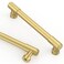Asidrama 10 Pack 5 Inch128mm Brushed Gold Cabinet Pulls Kitchen Cabinet Handles Gold Hardware for Cupboard Drawer Cabinets