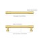 Asidrama 10 Pack 5 Inch128mm Brushed Gold Cabinet Pulls Kitchen Cabinet Handles Gold Hardware for Cupboard Drawer Cabinets