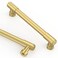 Asidrama 10 Pack 5 Inch128mm Brushed Gold Cabinet Pulls Kitchen Cabinet Handles Gold Hardware for Cupboard Drawer Cabinets