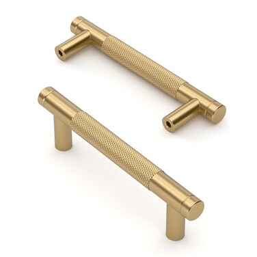 Asidrama 10 Pack 375 Inch96mm Champagne Bronze Cabinet Pulls Knurled Cabinet Handles Cupboard Handles Kitchen Cabinet Hardware for Cupboard Drawer Pulls
