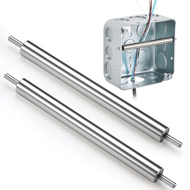 Chunful 2 Pcs Steel Wire Pulling Roller Electrical Wire Pulling Tool Single Person Operation Supports and Keeps It Level with the Connector for 4 Electrical Box