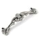 JETLAND Traditional Antique Cabinet Hardware 6 Pack Aged Silver 3 Hole Centers Vintage Pulls for Drawer Dresser Nightstand AC0726OS076