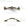 JETLAND Traditional Antique Cabinet Hardware 6 Pack Aged Silver 3 Hole Centers Vintage Pulls for Drawer Dresser Nightstand AC0726OS076