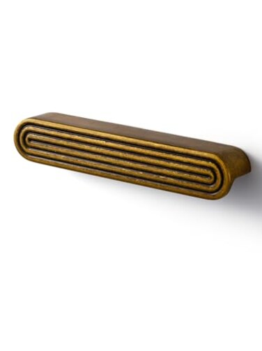 JIASENBAO 5 Pack Antique Brass Cabinet Pulls 5 Hole Center Vintage Drawer Pulls Circle Bathroom Dresser Handles Hardware Zinc Alloy