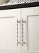 JIASENBAO Brushed Nickel Cabinet Pulls 88 Hole Center 5 Pack Hammered Silver Cabinet Handles Decorative Kitchen Drawer Dresser Cupboard Bathroom Vanity Cabinet Hardware Rhombus