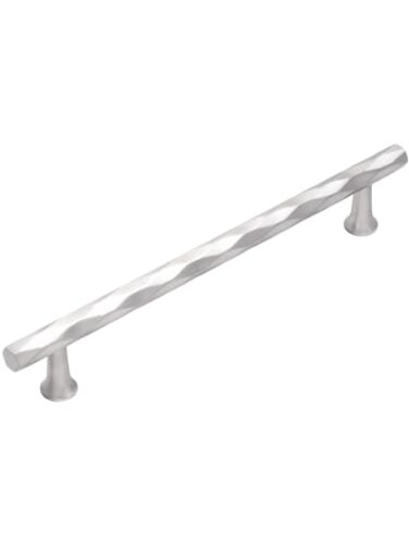JIASENBAO Brushed Nickel Cabinet Pulls 88 Hole Center 5 Pack Hammered Silver Cabinet Handles Decorative Kitchen Drawer Dresser Cupboard Bathroom Vanity Cabinet Hardware Rhombus