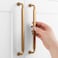 ASKANO 5 Pack 712 Inch Hole Centers Antique Brass Cabinet Pulls Vintage Brass Cabinet Handles Brass Kitchen Hardware for Cabinets ZP2302 Drawer Bedroom Dresser Bathroom Vanity Cupboard