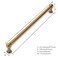 CABDM 1 Pack Appliance Pull 18 Inch Solid Kitchen Cabinet Handles Antique Brass Cabinet Pulls Vintage Drawer Pulls Cabinet Hardware Kitchen Handles for Cabinets Cupboard Handles