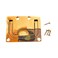 HAIWEN 316 Stainless Steel Brass Plating Hatch Flush Ring Pull Polished Brass Marine RoundSquare Flush Lift Ring Locker Flush Lift Ring Pull Deck Hatch with Screws Golden 76 57mm