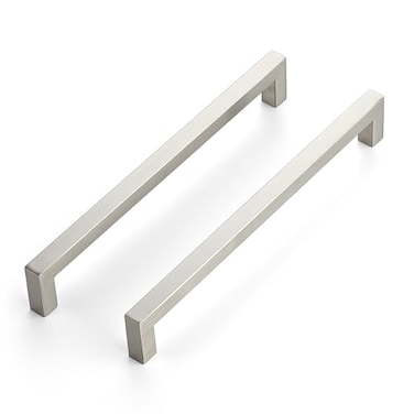JOY DECOR 30 Pack Cabinet Handles81316 Inch Brushed Nickel Cabinet PullsKitchen Cabinet Handles Square Drawer Pulls Stainless Steel Drawer Hardware Handles 224mm Hole Centers