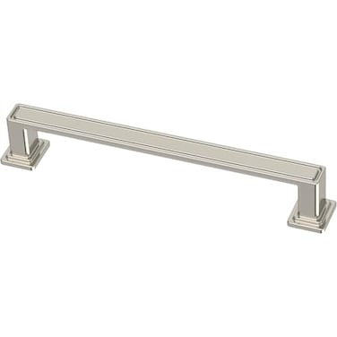 Franklin Brass 10 Pack Polished Nickel Cabinet Handles 5116 inch 128mm Kitchen Cabinet Handles and Drawer Pulls for Cupboards and Dressers Recessed Square