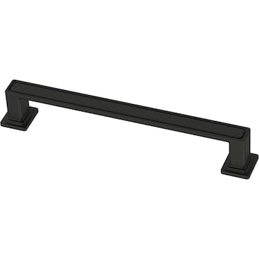 Franklin Brass 10 Pack Matte Black Cabinet Handles 5116 inch 128mm Kitchen Cabinet Handles and Drawer Pulls for Cupboards and Dressers Recessed Square