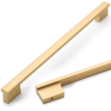 Asidrama 20 Pack 10 Inch254mm Brushed Gold Cabinet Pulls Kitchen Cabinet Handles Gold Cabinet Pulls Cabinet Hardware for Cupboard Drawer