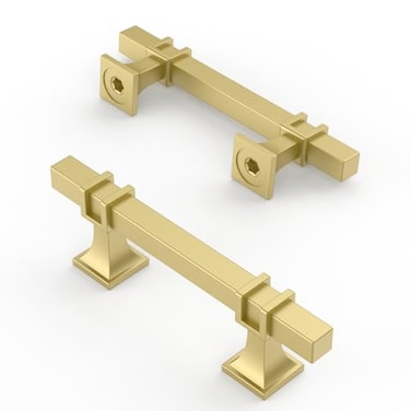 Asidrama 10 Pack 3 Inch76mm Brushed Gold Kitchen Cabinet Handles Cabinet Pulls Kitchen Cabinet Hardware for Cupboard Drawer Pulls