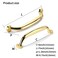 CABDM 10 Pack 6 inch Hole Center Polished Brass Cabinet Pulls Heavy Duty Solid Drawer Hardware Handles Kitchen Vanity Bathroom Handles
